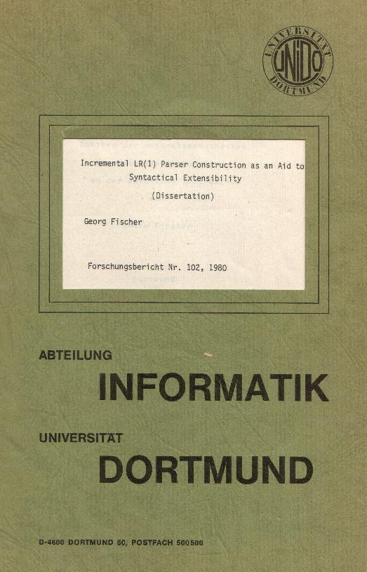 Forschungsbericht Nr. 102, 1980