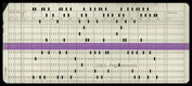 COBOL Programmkarte with blue stripe